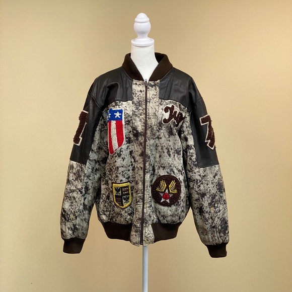 World Of Troop 80's varsity style hip hop bomber jacket size L